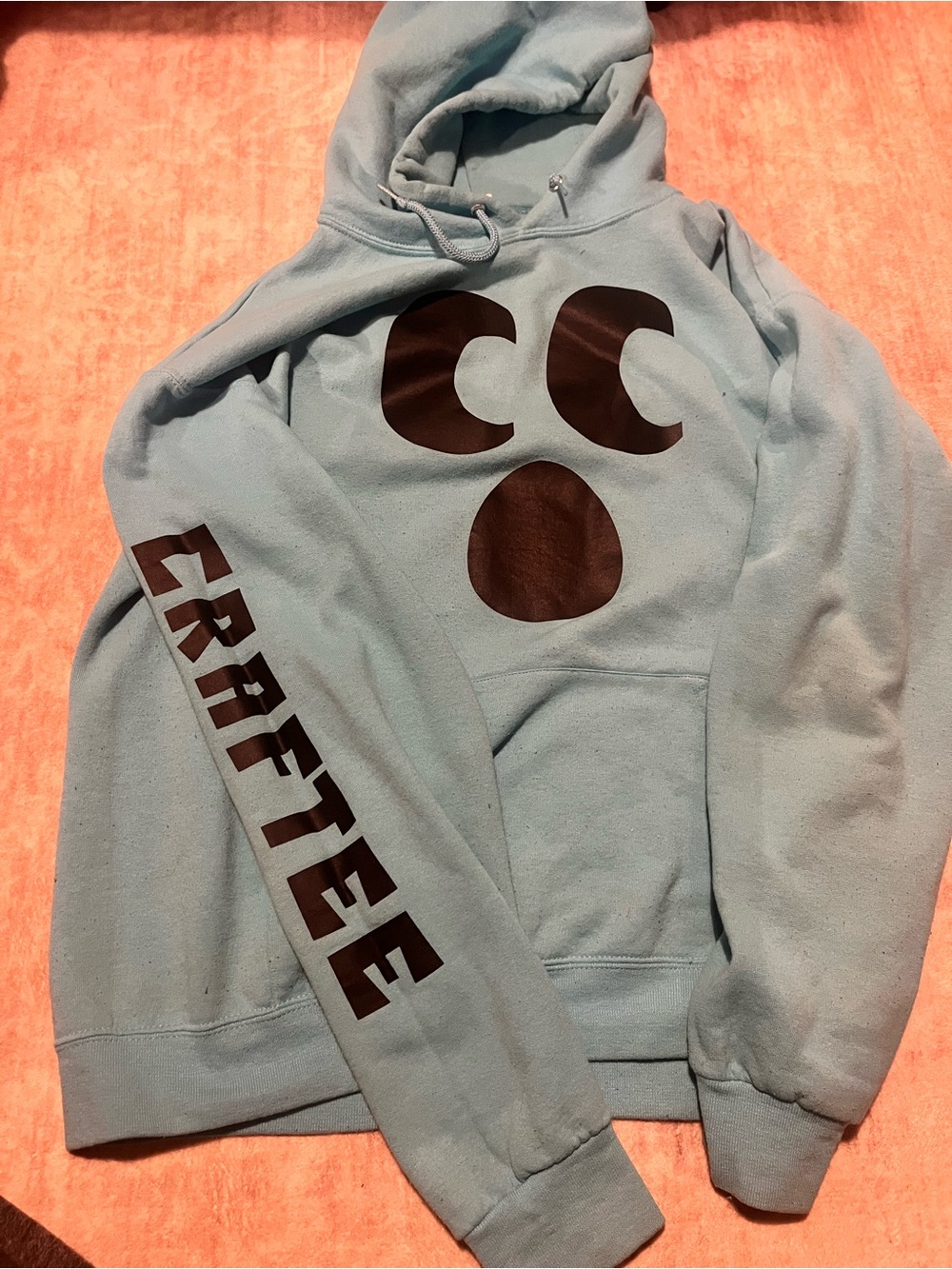 Craftee Light Blue Zip-Up Style Graphic Hoodie by Parker!!